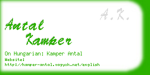 antal kamper business card